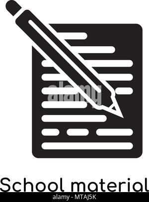 School material icon isolated on white background for your web and mobile app design Stock Vector