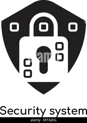 Security system icon isolated on white background for your web and mobile app design Stock Vector