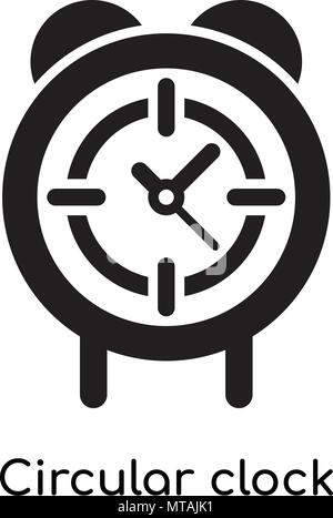 Circular clock icon isolated on white background for your web and mobile app design Stock Vector