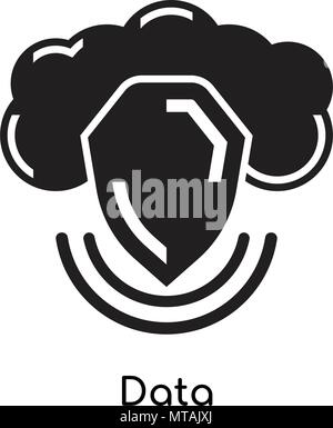 Data icon isolated on white background for your web and mobile app design Stock Vector