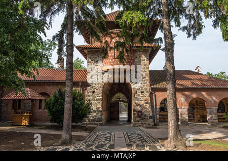 Entrance gate in Serbian Orthodox Monastery Zica, Kraljevo