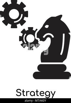 Strategy icon isolated on white background for your web and mobile app design Stock Vector