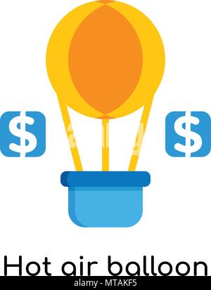 Hot air balloon icon isolated on white background for your web and mobile app design Stock Vector