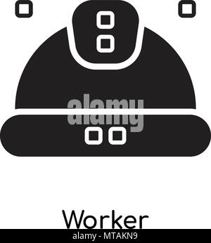Worker icon isolated on white background for your web and mobile app design Stock Vector