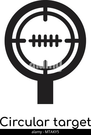 Circular target icon isolated on white background for your web and mobile app design Stock Vector