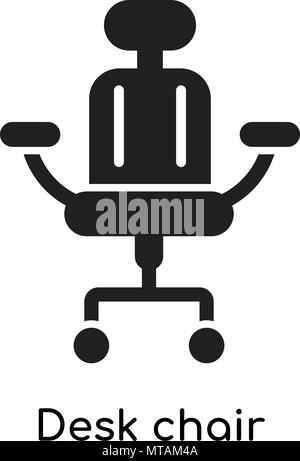 Desk chair icon isolated on white background for your web and mobile app design Stock Vector
