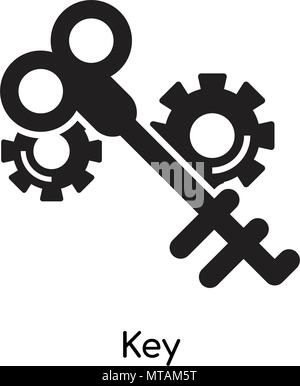 Key icon isolated on white background for your web and mobile app design Stock Vector