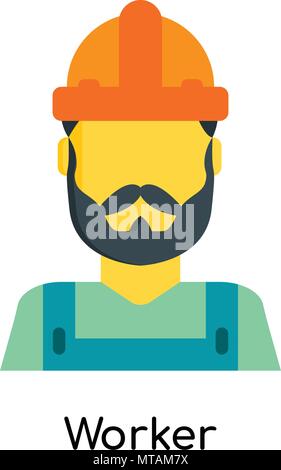 Worker icon isolated on white background for your web and mobile app design Stock Vector