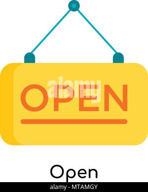 Open icon isolated on white background for your web and mobile app design Stock Vector