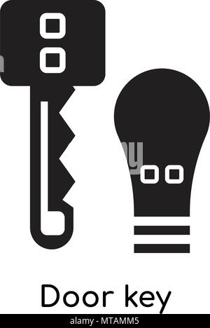 Door key icon isolated on white background for your web and mobile app design Stock Vector