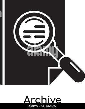Archive icon isolated on white background for your web and mobile app design Stock Vector