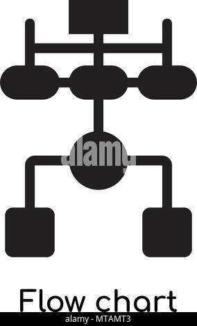 Flow chart icon isolated on white background for your web and mobile app design Stock Vector