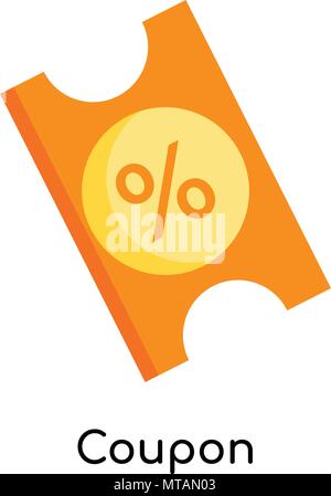 Coupon icon isolated on white background for your web and mobile app design Stock Vector