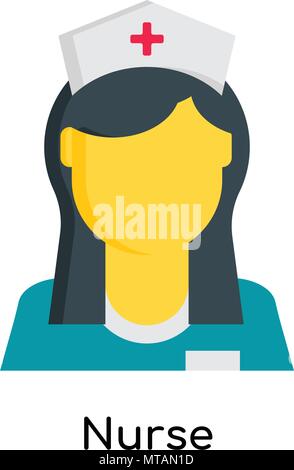 Nurse icon isolated on white background for your web and mobile app design Stock Vector