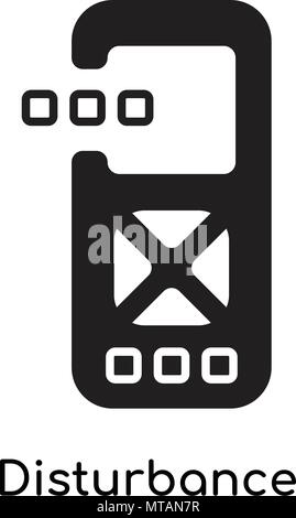 Disturbance icon isolated on white background for your web and mobile app design Stock Vector