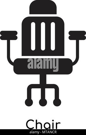 Chair icon isolated on white background for your web and mobile app design Stock Vector