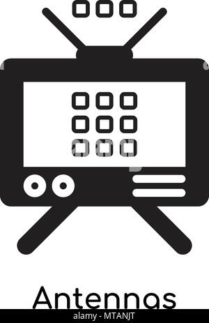 Antennas icon isolated on white background for your web and mobile app design Stock Vector