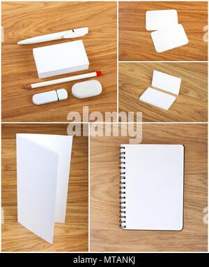 the white elements of corporate identity, template for placement of the logo Stock Photo
