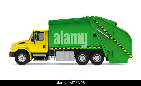 Garbage Truck Isolated Stock Photo