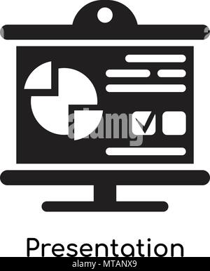 Presentation icon isolated on white background Stock Vector