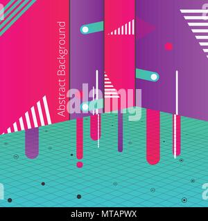 Abstract of night party background in geometric shapes, vector eps10 Stock Vector