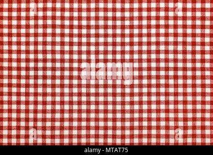 Red checkered napkin. Stock Photo
