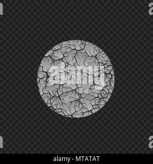 Cracked round shape Stock Vector