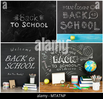 Big collection of "Back to school" concept for your text, design Stock Photo