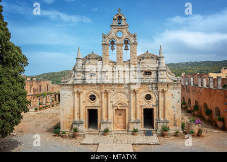 Ancient monastery of Arkadi, Crete, Greece Stock Photo