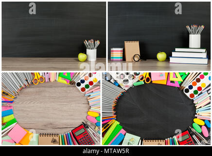 Big collection of Back-to-school concept for your text, design Stock Photo