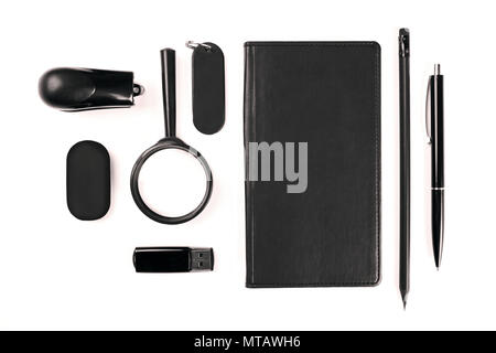 Elements of corporate identity, black corporate identity, black design elements, set to accommodate corporate identity, collection of corporate identi Stock Photo
