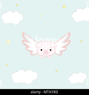When pigs fly - Illustration Stock Vector