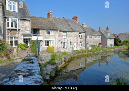 Mill Pond cottages in Church Hill, Swanage, Isle of Purbeck, Dorset, UK Stock Photo