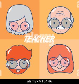 School teachers cartoons Stock Vector