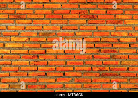 The wall from brick and brick background, red brick and pattern of brick wall background, old brick wall texture and vintage of brick wall Stock Photo