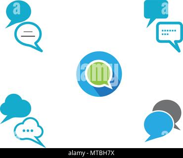 Speech bubble icon Logo template vector illustration Stock Vector