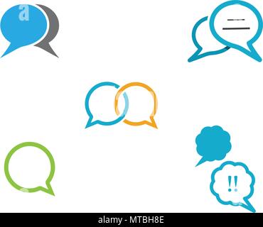 Speech bubble icon Logo template vector illustration Stock Vector