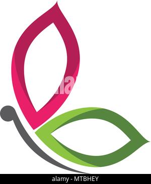 Beauty Butterfly Logo Template Vector icon design Stock Vector
