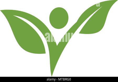 Fun people Healthy Life Logo template vector icon Stock Vector