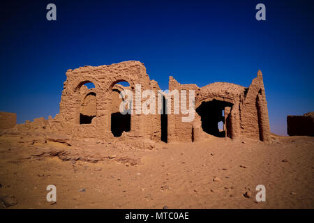 ancient Christian cemetery El Bagawat at Kharga oasis, Egypt Stock Photo