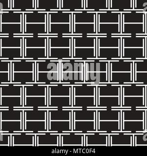 Striped seamless geometric pattern. Black and white texture. Digital background. Stock Vector