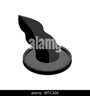 Witch hat isometric isolated. Halloween Vector illustration Stock Vector