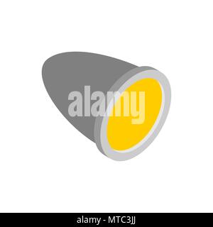 Headlight bike Isometric isolated. Motorcycle part. Vector illustration Stock Vector