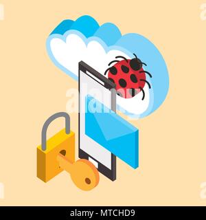 people cloud computing storage Stock Vector