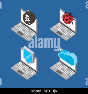people cloud computing storage Stock Vector
