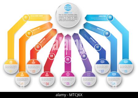 Arrows Infographic Template Stock Vector