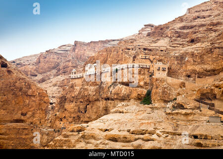 Mount of Temptation, Jericho, West Bank, Palestine, Israel Stock Photo