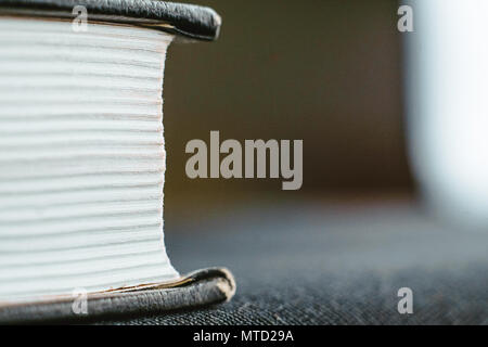 closeup Close the book in hardcover. Toned Stock Photo