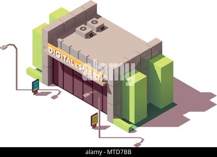 Vector isometric gadgets and computer store Stock Vector