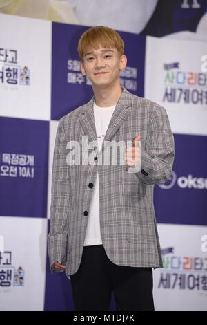 Exo Cbx Attend The Production Conference Of Tv Show Exo World Tour Cbx In Japan At Imperial Palace In Seoul Korea On 29th May 18 China And Korea Rights Out Stock Photo Alamy